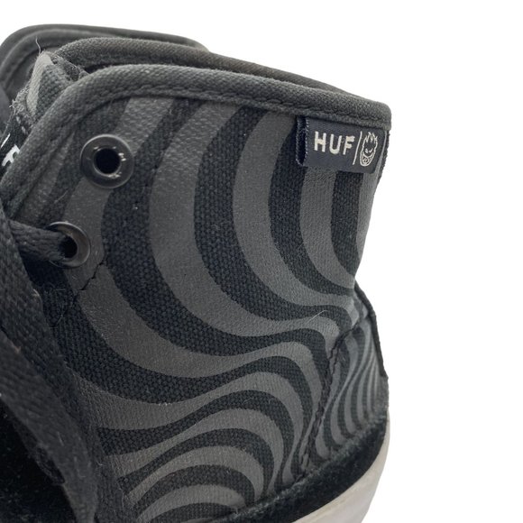 HUF worldwide mens skate high tops size 6 black skateboarding main image 6